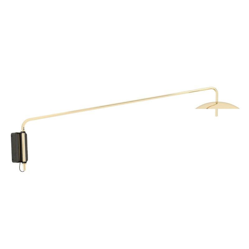 Signal Arm Sconce Long - Hardware - Souda Wall Sconces - White x Brass - HORNE