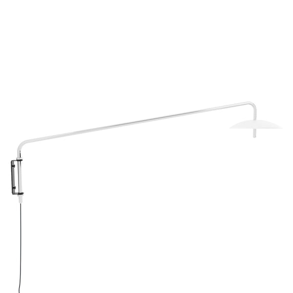 Signal Arm Sconce Long - Plug in - Souda Wall Sconces - White x Nickel - HORNE