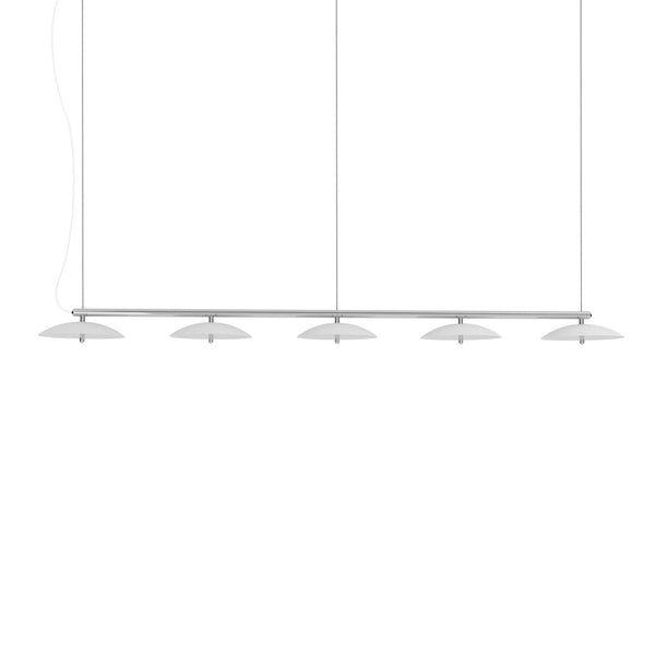 Signal Linear Pendant - 93in - Souda Pendants - White & Nickel - HORNE
