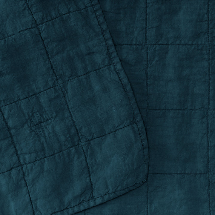 Simple Linen Quilt - Hawkins New York Bedding + Pillows - Peacock - Queen - HORNE