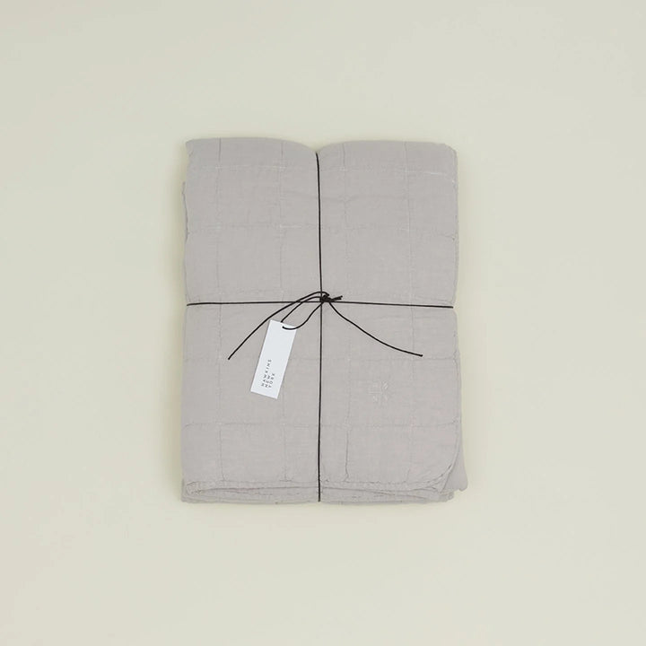Simple Linen Quilt - Hawkins New York Bedding + Pillows - Light Grey - Queen - HORNE