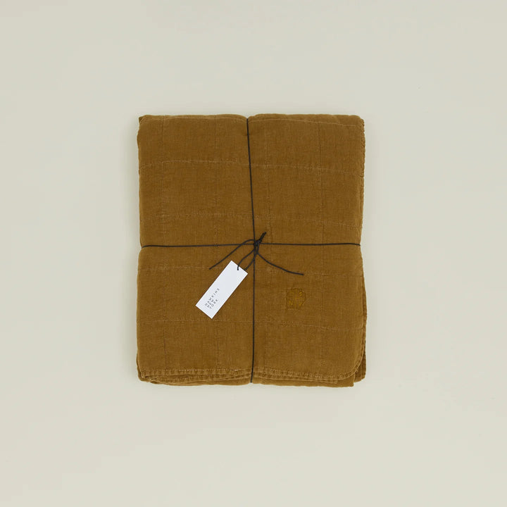 Simple Linen Quilt - Hawkins New York Bedding + Pillows - Bronze - Queen - HORNE