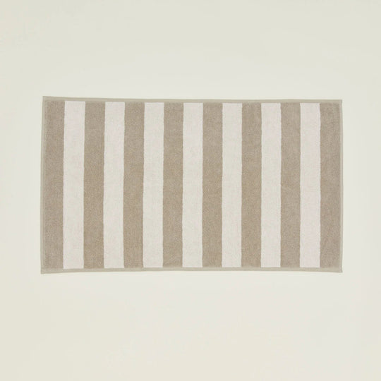 Simple Striped Terry Bath Mat - Hawkins New York Bath - Ivory/Flax - HORNE