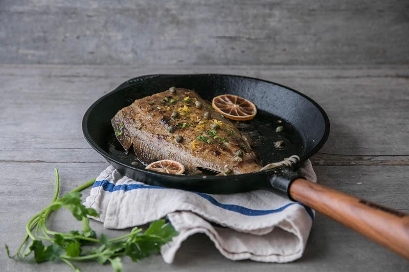 Skillet with Walnut Handle - 10
