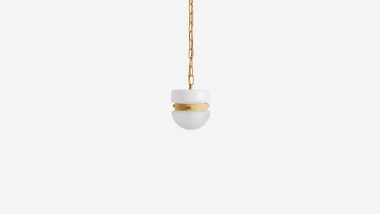 Slab Hemisphere Pendant Small - Workstead - Ceiling Lights - Straw - 24" OAH - HORNE