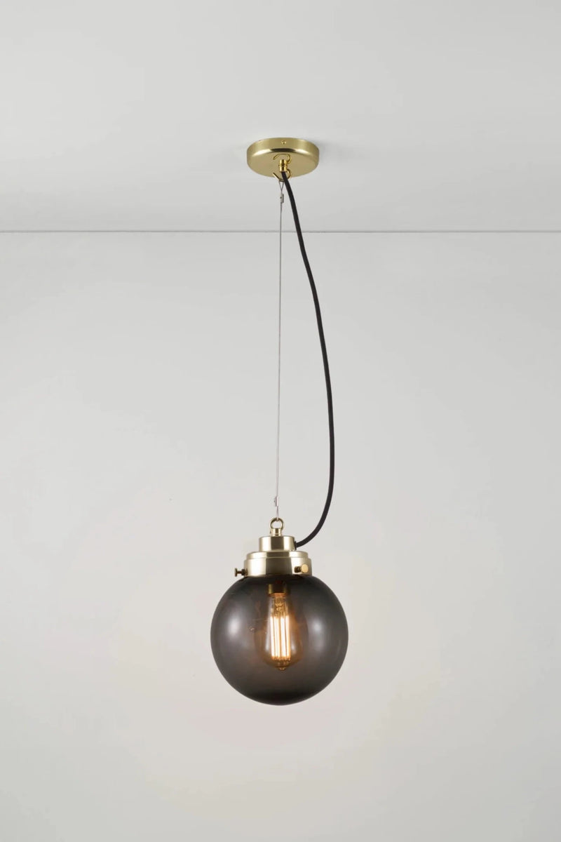 Small Globe Pendant - Original BTC Pendants - Brass - Anthracite - HORNE
