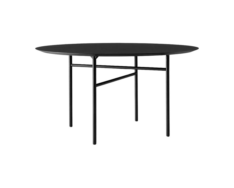 Snaregade Dining Table - Round - Audo Copenhagen Tables - Black | Dark Stained Oak - 138 - HORNE