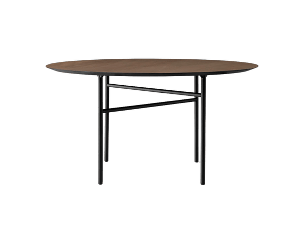 Snaregade Dining Table - Round - Audo Copenhagen Tables - Black | Dark Stained Oak - 138 - HORNE