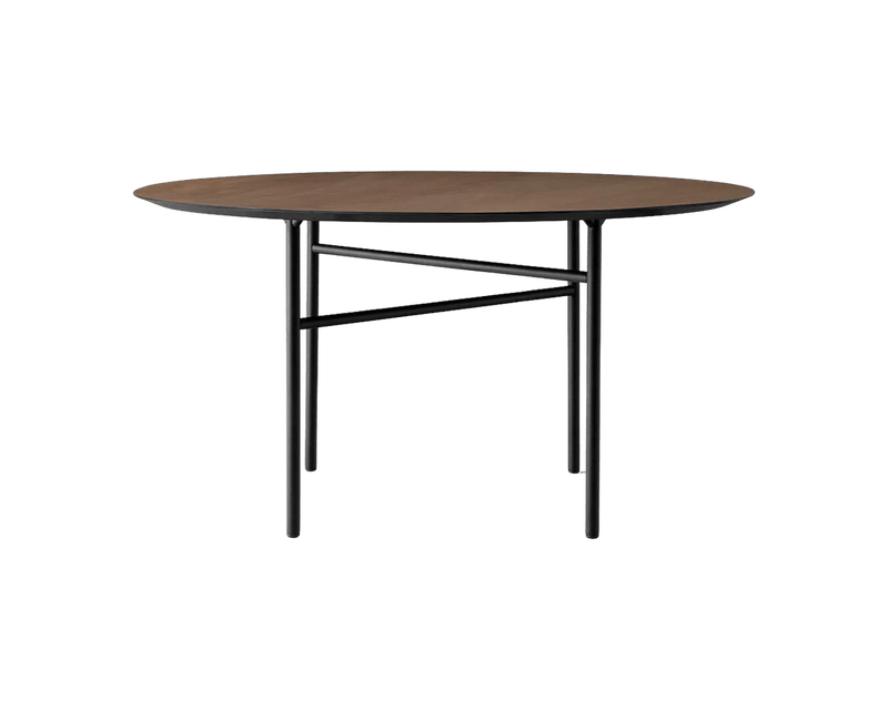 Snaregade Dining Table - Round - Audo Copenhagen Tables - Black | Dark Stained Oak - 138 - HORNE
