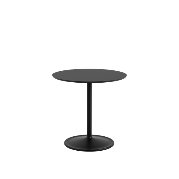 Soft Café Table - Round - Muuto Table + Task - Black Nanolaminate/Black - Low - HORNE