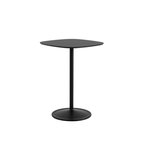 Soft Café Table - Square - Muuto Table + Task - Black Nanolaminate/Black - Medium - HORNE