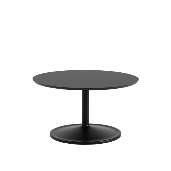Soft Coffee Table - Round - Muuto Table + Task - Small - Black Nanolaminate/Black - HORNE