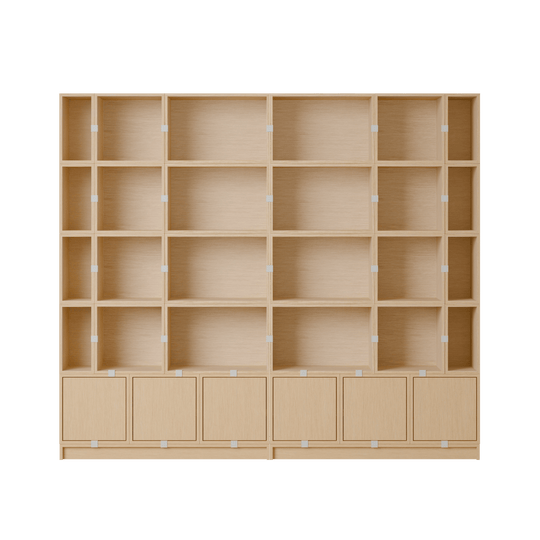 Stacked Storage System - Bookcase - Con 1 - Muuto Shelving - Oak - HORNE
