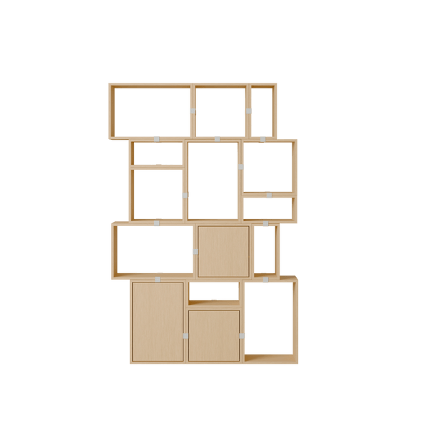 Stacked Storage System - Bookcase - Con 2 - Muuto Shelving - Oak - HORNE