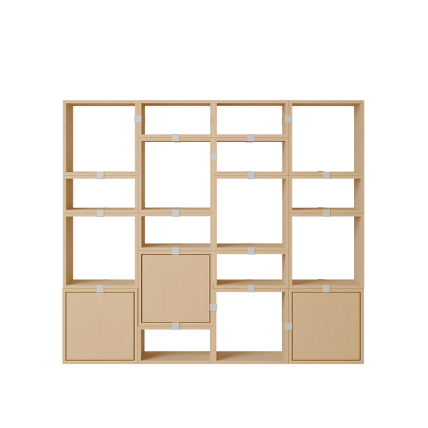 Stacked Storage System - Bookcase - Con 4 - Muuto Shelving - Oak - HORNE