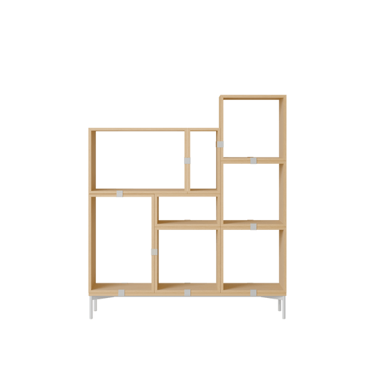 Stacked Storage System - Bookcase - Con 5 - Muuto Shelving - Oak - HORNE