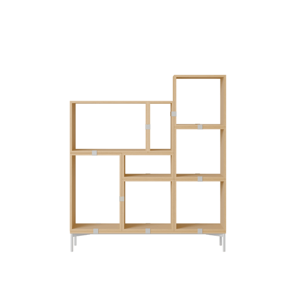 Stacked Storage System - Bookcase - Con 5 - Muuto Shelving - Oak - HORNE