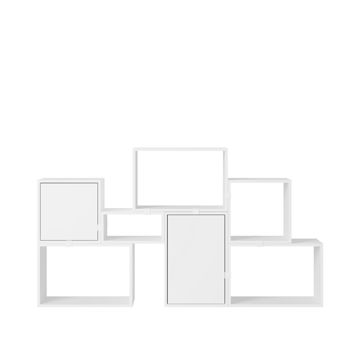 Stacked Storage System - Bookcase - Con 6 - Muuto Shelving - White - HORNE