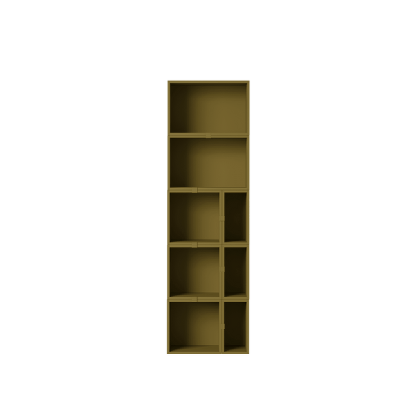 Stacked Storage System - Bookcase - Con 7 - Muuto Shelving - Brown Green - HORNE