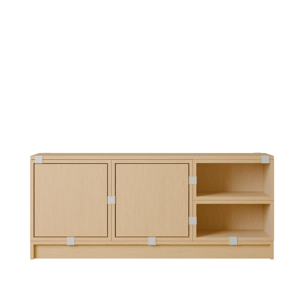 Stacked Storage System - Hallway Storage - Con 2 - Muuto Shelving - Oak - HORNE
