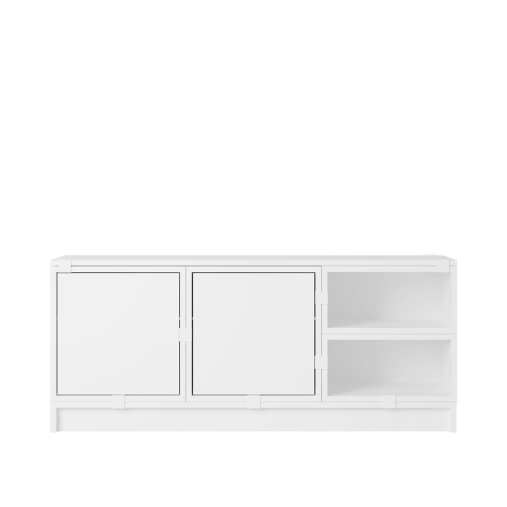 Stacked Storage System - Hallway Storage - Con 2 - Muuto Shelving - White - HORNE