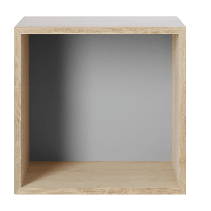 Stacked Storage System - Muuto Shelving - Medium w/ Backboard - Oak/Grey - HORNE