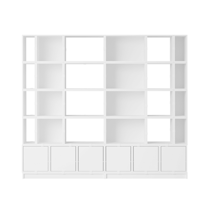 Stacked Storage System - Office Storage - Con 1 - Muuto Shelving - White - HORNE