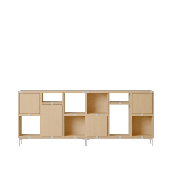 Stacked Storage System - Office Storage - Con 3 - Muuto Shelving - Oak - HORNE