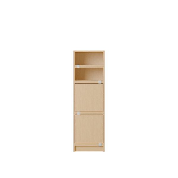 Stacked Storage System - Office Storage - Con 4 - Muuto Shelving - Oak - HORNE