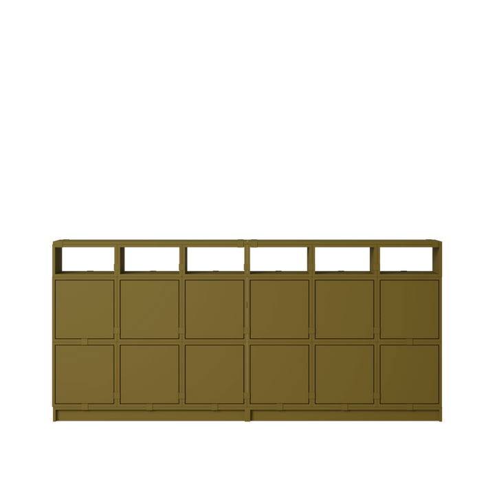 Stacked Storage System - Sideboard - Con 1 - Muuto Sideboards + Cabinets - Brown Green - HORNE