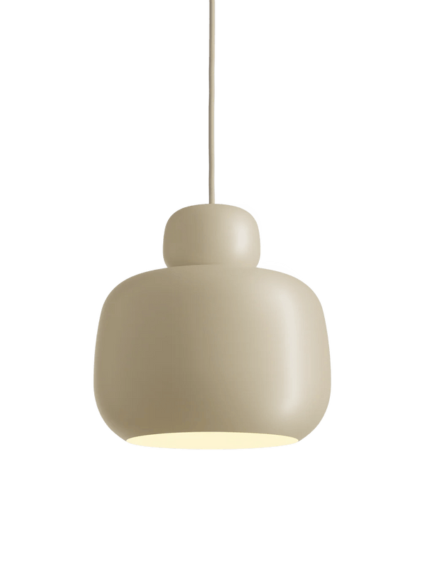 Stone Pendant - Small/Large - Woud Pendants - Large - Beige - HORNE