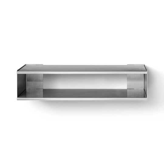 Taper Console & Shoe Rack 18 x 75 - Form + Refine Shelving - Stainless Steel Brushed - HORNE