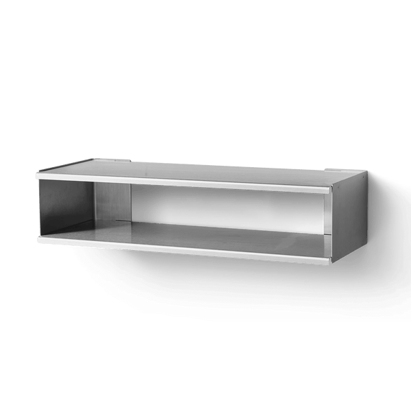 Taper Console & Shoe Rack 18 x 75 - Form + Refine Shelving - Stainless Steel Brushed - HORNE
