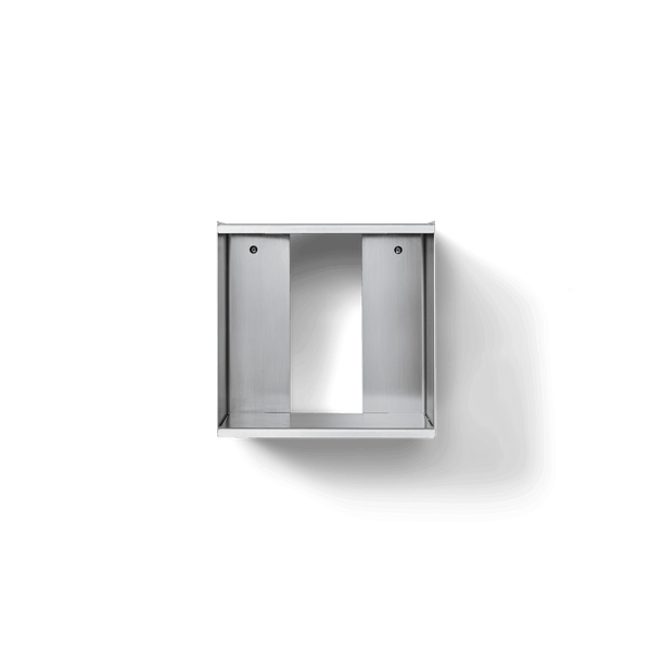 Taper Cube Box 34 x 35 - Form + Refine Shelving - Stainless Steel Brushed - HORNE