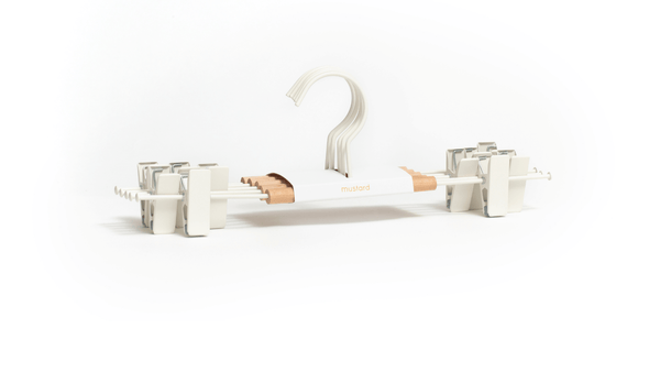The Hangers - Mustard Made US Storage + Organization - Adut Clip Hanger - Chalk - HORNE