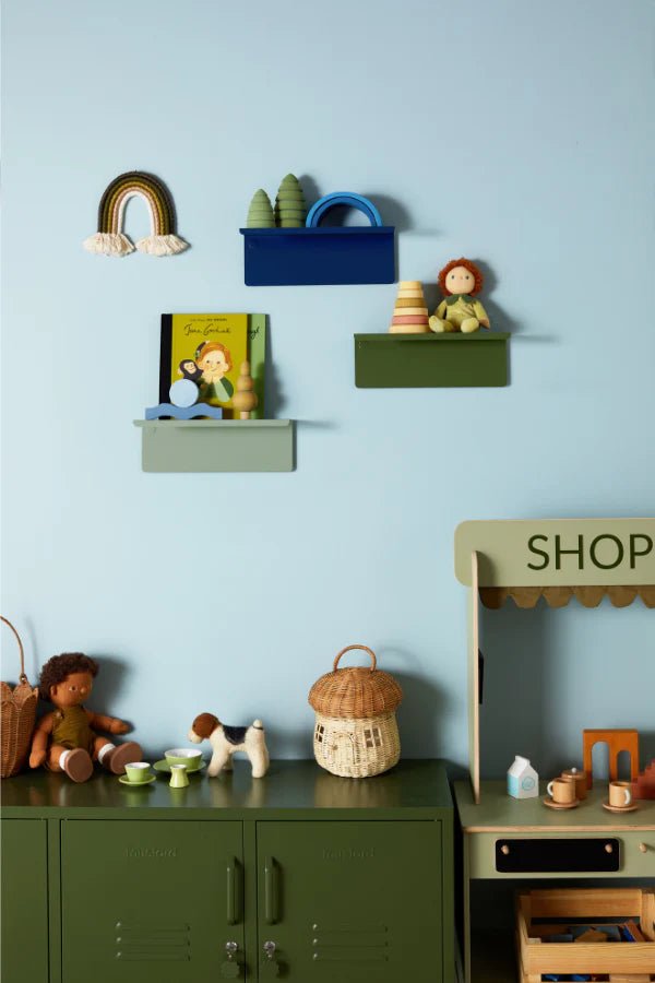 The Ledge Shelf - Mustard Made US Storage + Organization - Sage - Small - HORNE