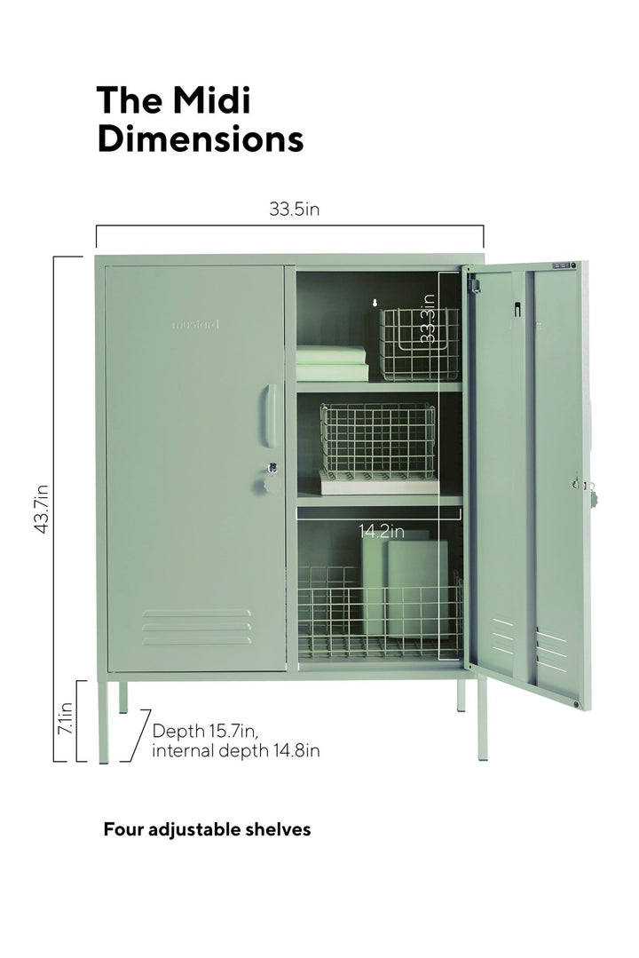 The Midi Cabinet - Mustard Made US Storage + Organization - Butter - HORNE