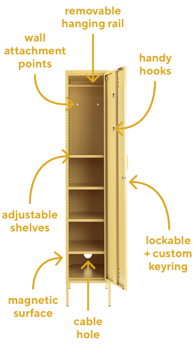 The Skinny Locker - Mustard Made US Storage + Organization - Butter - HORNE