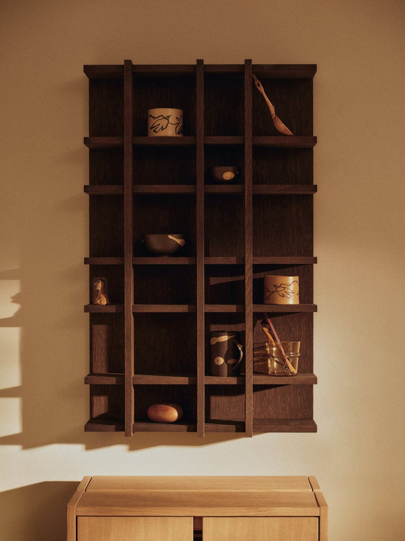 Tilem Shelf - 4x6 - Ferm Living Shelving - Dark Stained Oak - HORNE