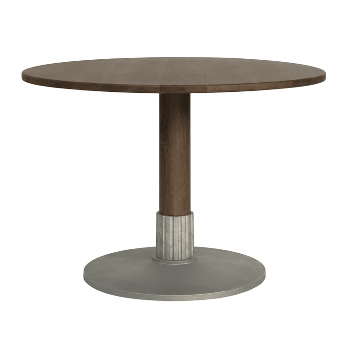 Tock Table Round - Design House Stockholm Tables - Dark Oak - HORNE