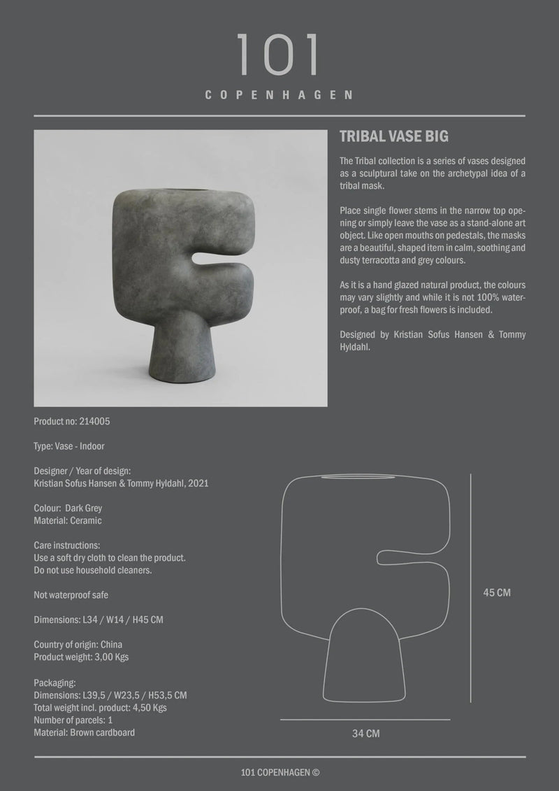 Tribal Vase - 101 Copenhagen Vases - Mini - Terracotta - HORNE