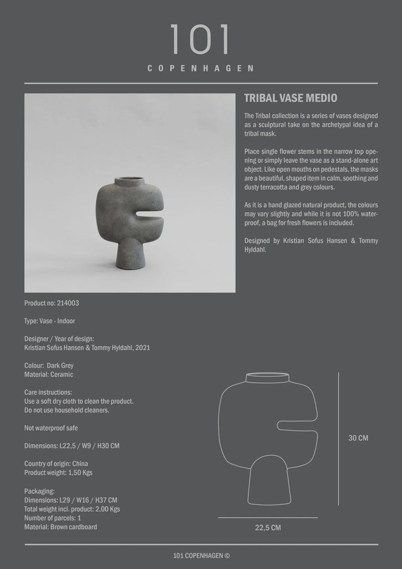 Tribal Vase - 101 Copenhagen Vases - Mini - Terracotta - HORNE