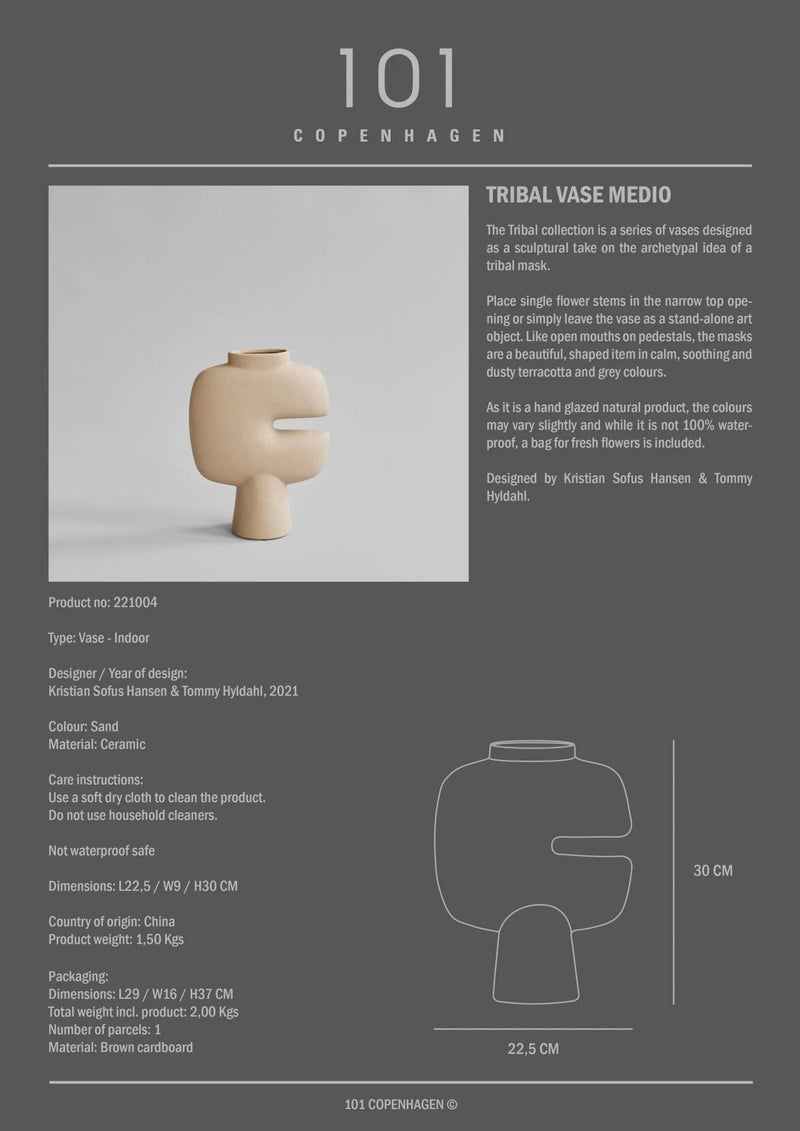 Tribal Vase - 101 Copenhagen Vases - Mini - Terracotta - HORNE
