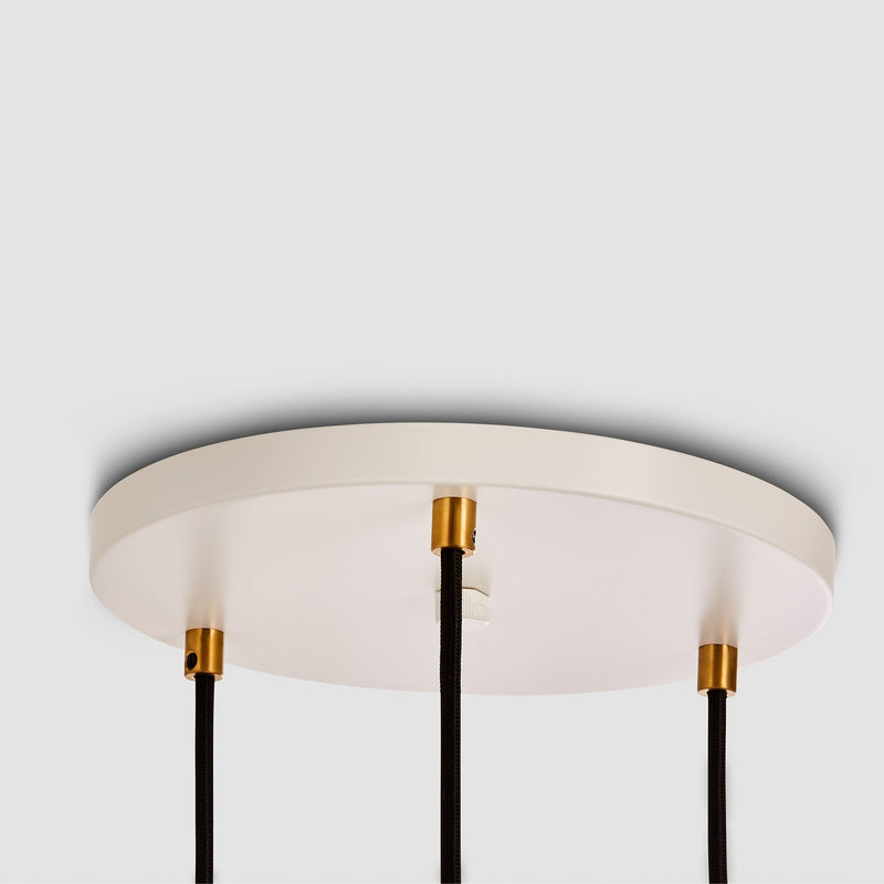 Triple Pendant in Oak + Sphere IV - White Canopy - Tala Cluster Pendants - HORNE