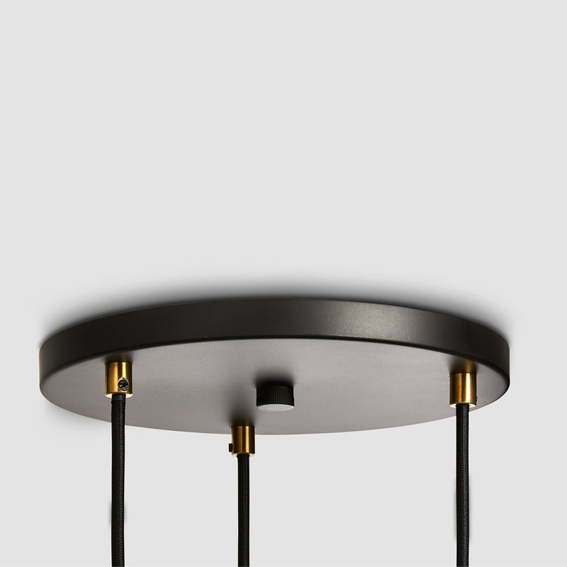 Triple Pendant + Sphere IV - Black Canopy - Tala Cluster Pendants - Walnut - HORNE