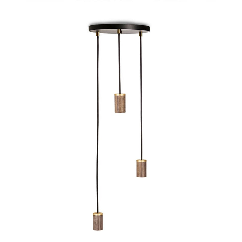 Triple Pendant - Tala - Black - Brass - Sphere IV - HORNE