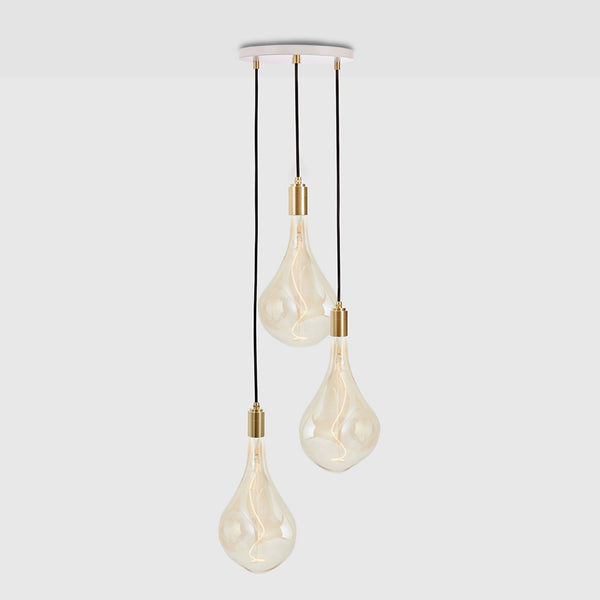 Triple Pendant Voronoi III - Tala Cluster Pendants - Brass + Voronoi III - HORNE