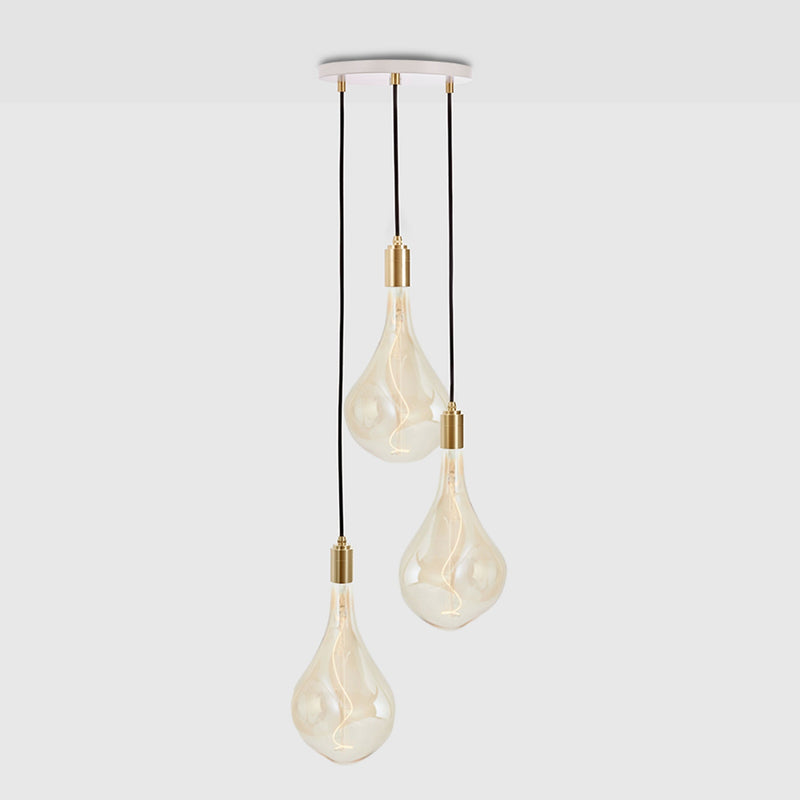 Triple Pendant Voronoi III - Tala Cluster Pendants - Brass + Voronoi III - HORNE