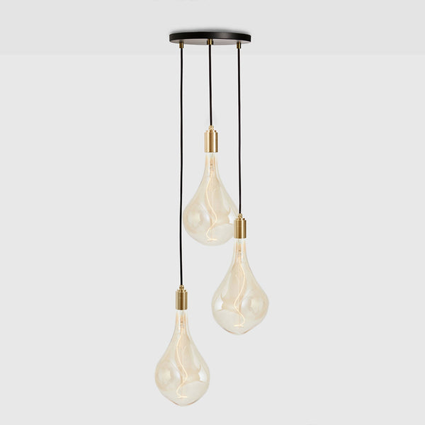 Triple Pendant Voronoi III - Tala Cluster Pendants - Brass + Voronoi III - HORNE