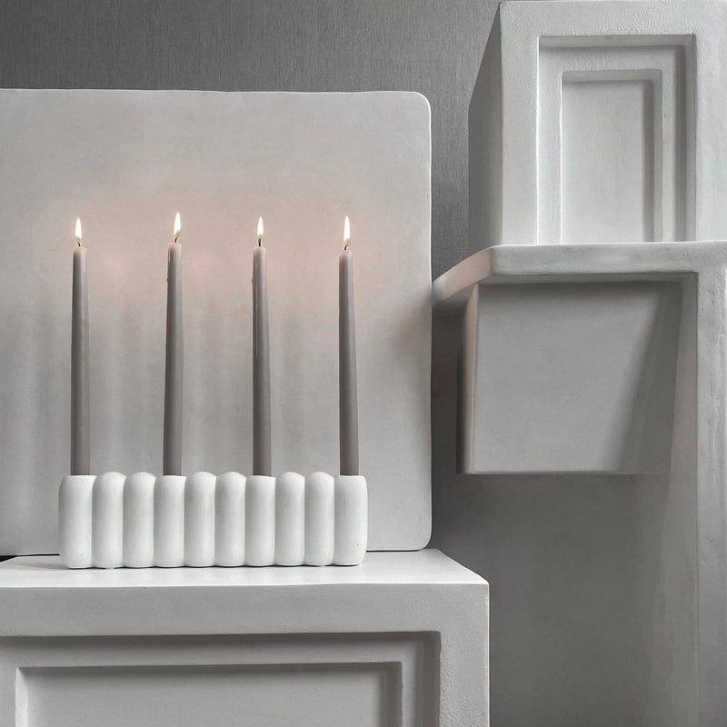 Tube Candle Holder - 101 Copenhagen Candle Holders - Big - Bone White - HORNE